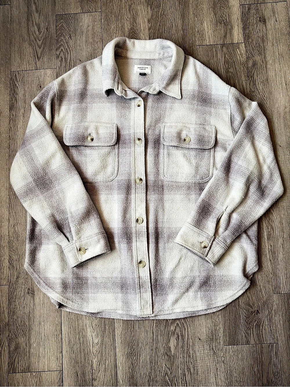 American Eagle AE Oversized Plaid Fleece